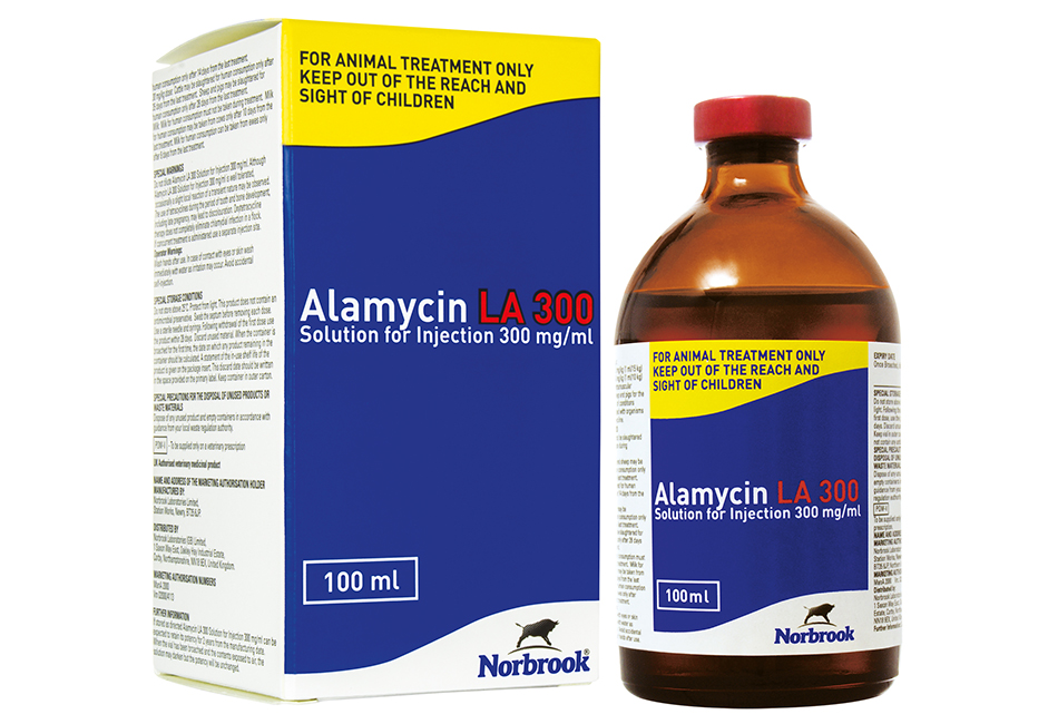 Alamycin LA 300mg/ml solution for injection