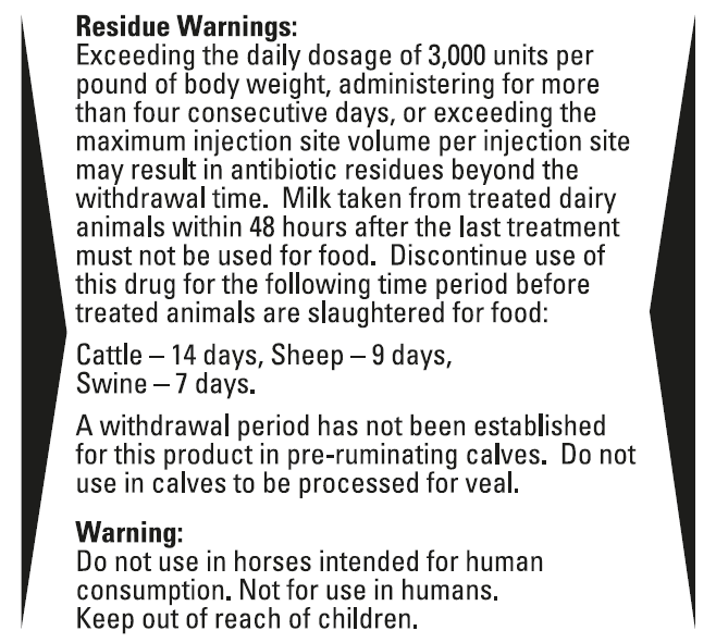 Norocillin Residue Warning