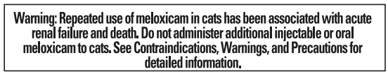 Warning message on using meloxicam in cats