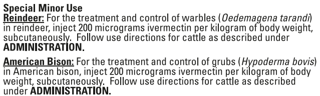 Noromectin Injection - Administration for Reindeer and American Bison