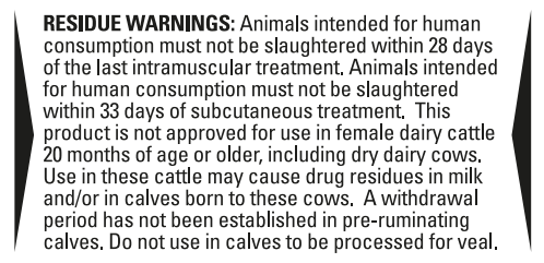 Norfenicol Residue Warning