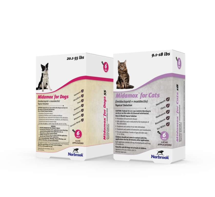 Midamox® (imidacloprid + moxidectin) for Dogs and Cats